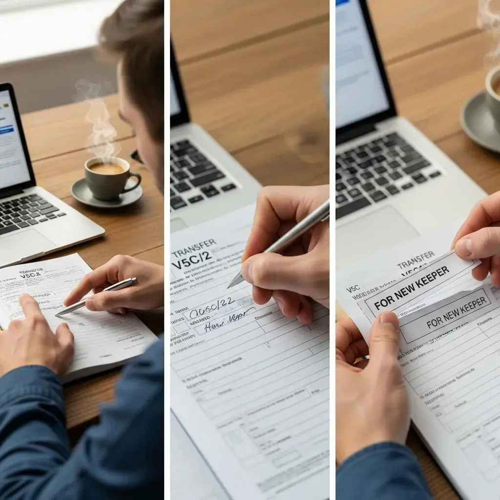 person-completing-the-v5c-transfer-process-at-a-desk-illustrating-the-steps-involved-in-selling-a-van