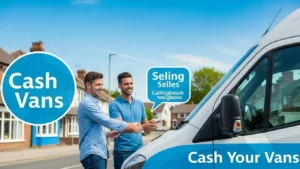 Commercial van sale in Sittingbourne, showcasing a seller and Cash Your Vans representative