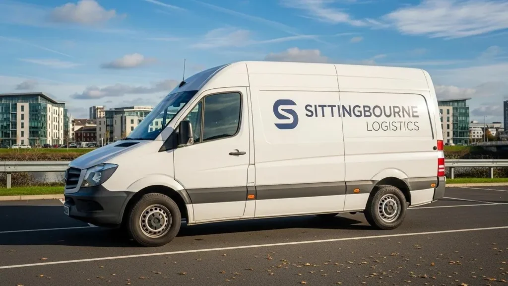 Commercial vehicle in Sittingbourne, UK, representing legal and administrative guide for van owners