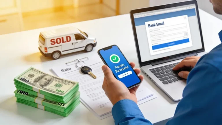 Overview of various payment methods for selling vans including cash and bank transfer
